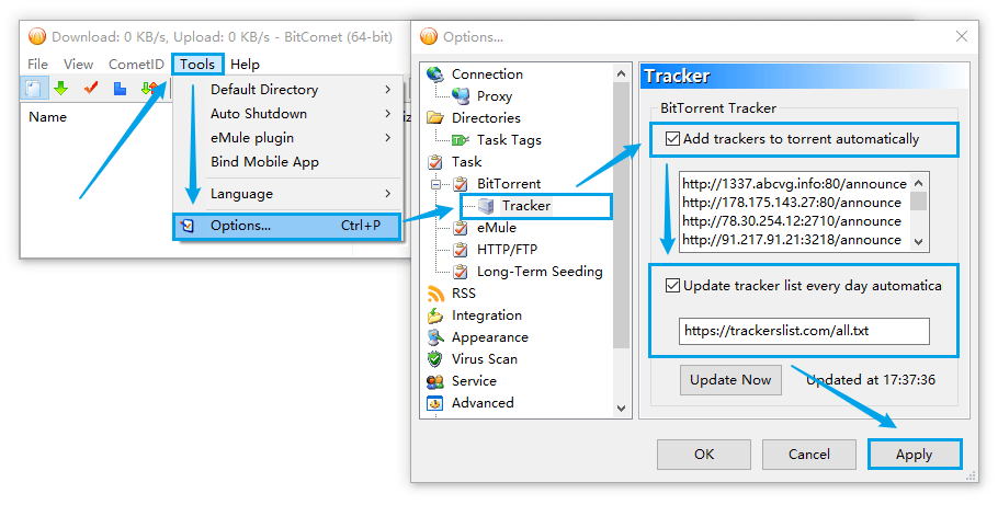 fast tracker for bittorrent