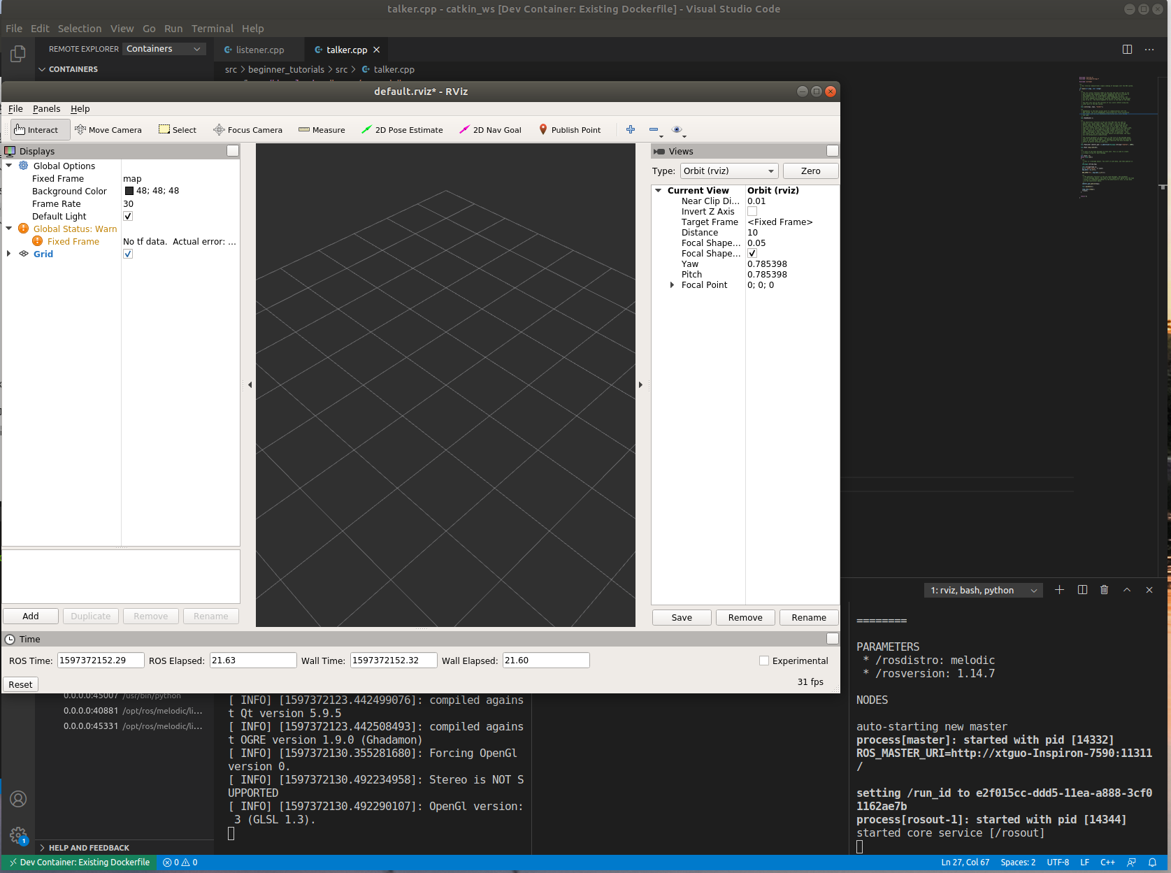 vscode 配置 docker 开发环境（二） ROS 篇