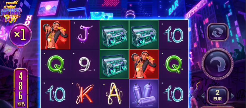 HipHopPop slots game from  AvatarUX