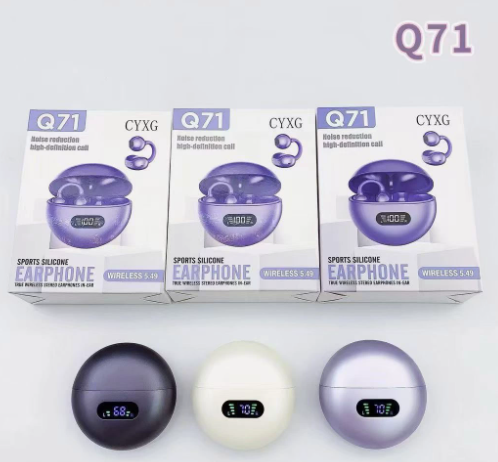 Q71 Wireless Bluetooth Earbuds with Charging Case Blue Purple — wholesale ycs-aus-012 product image