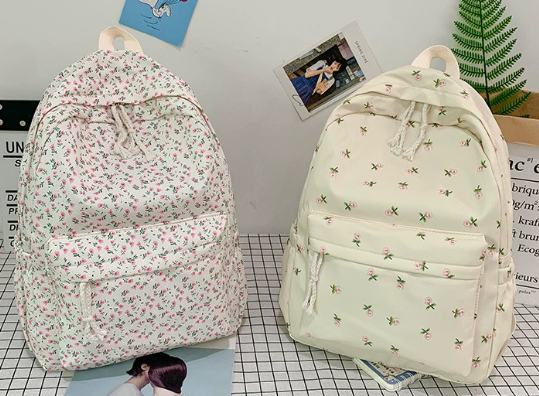 Floral Print Backpack Travel Lightweight — wholesale ycs-bac-008 product image