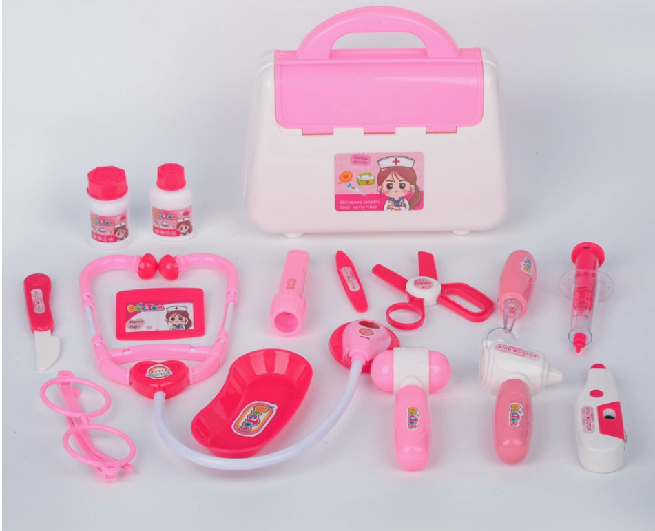 Pink Doctor Play Set Toy Kids Pretend