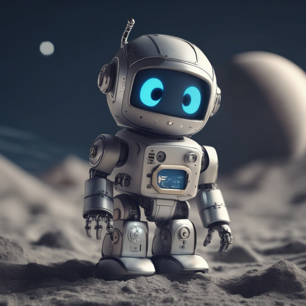 robot_stands_on_the_moon