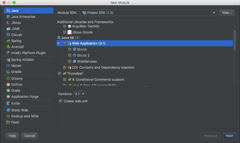 勾选Web Application