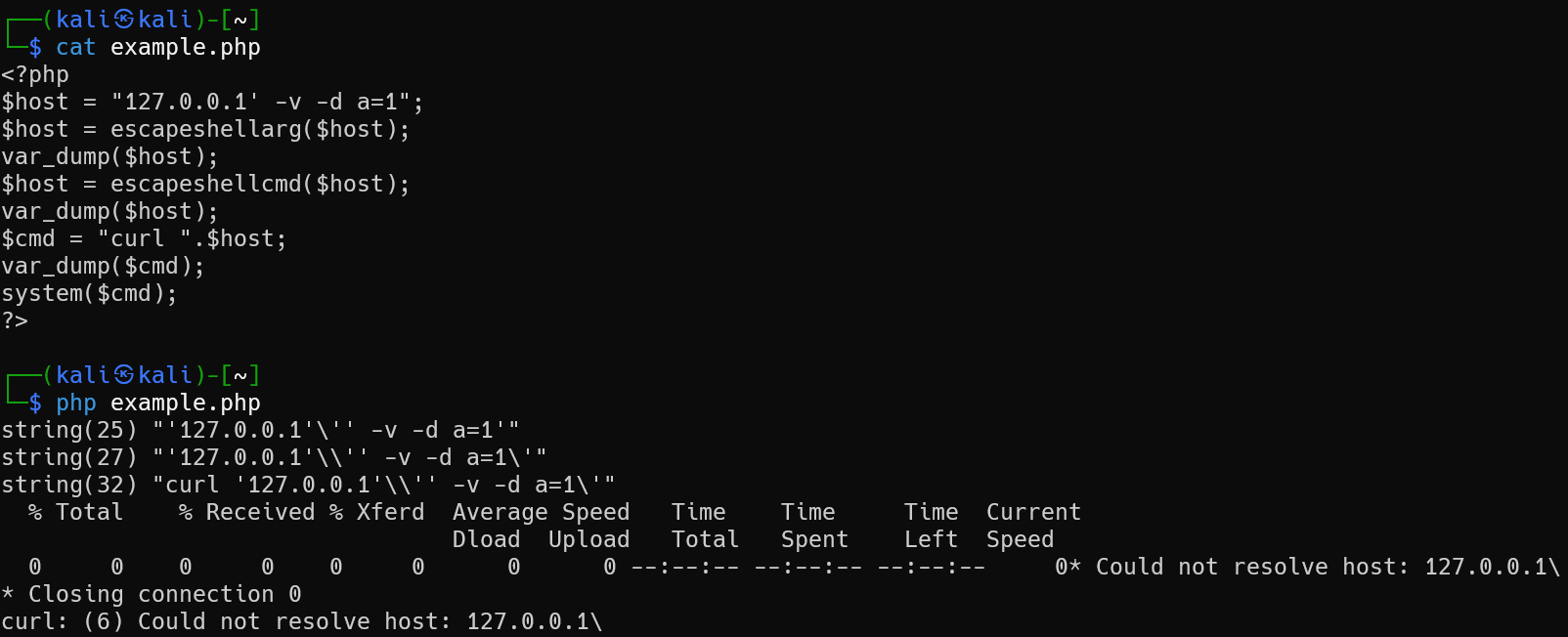 escapeshellarg+escapeshellcmd5