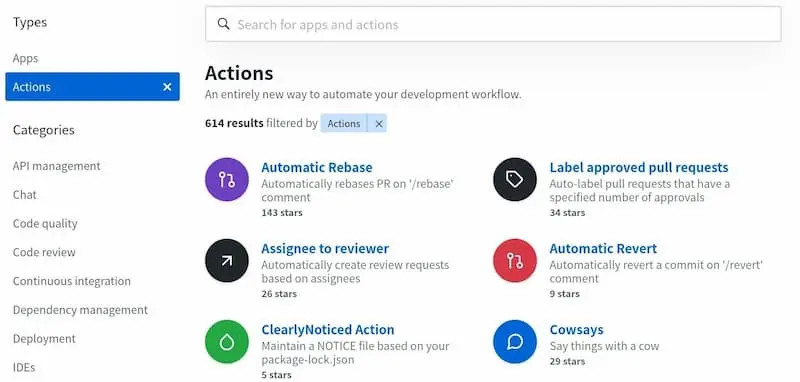 github action官方仓库