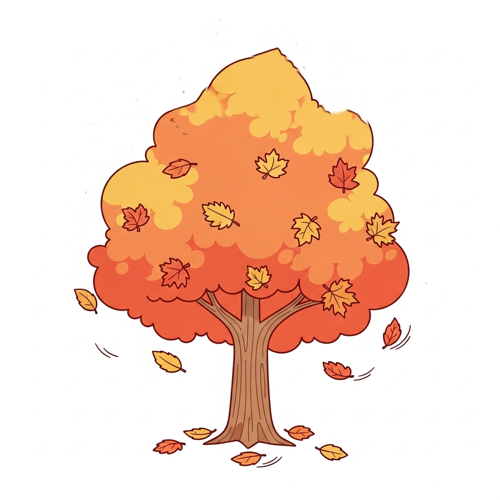 Illustration de dix-neuf feuilles.