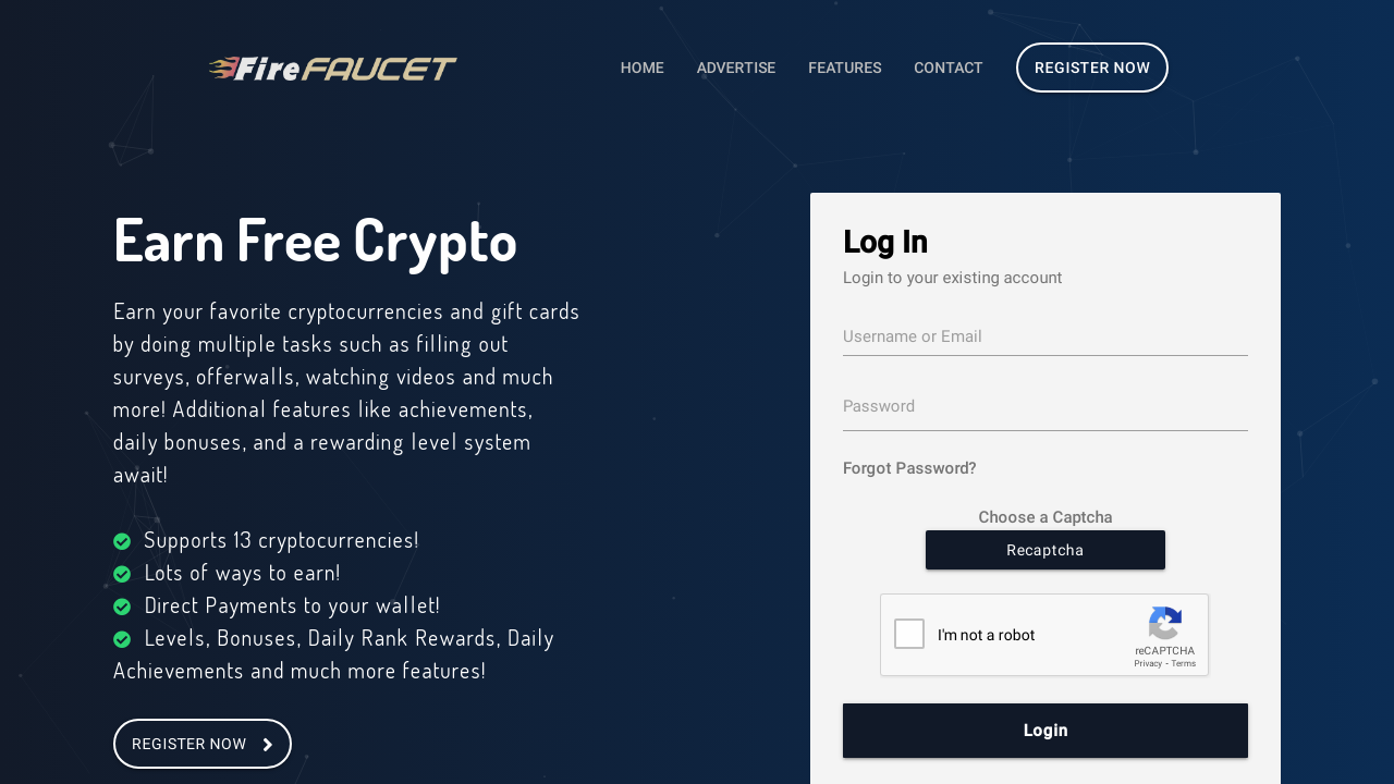 Firefaucet.win Homepage