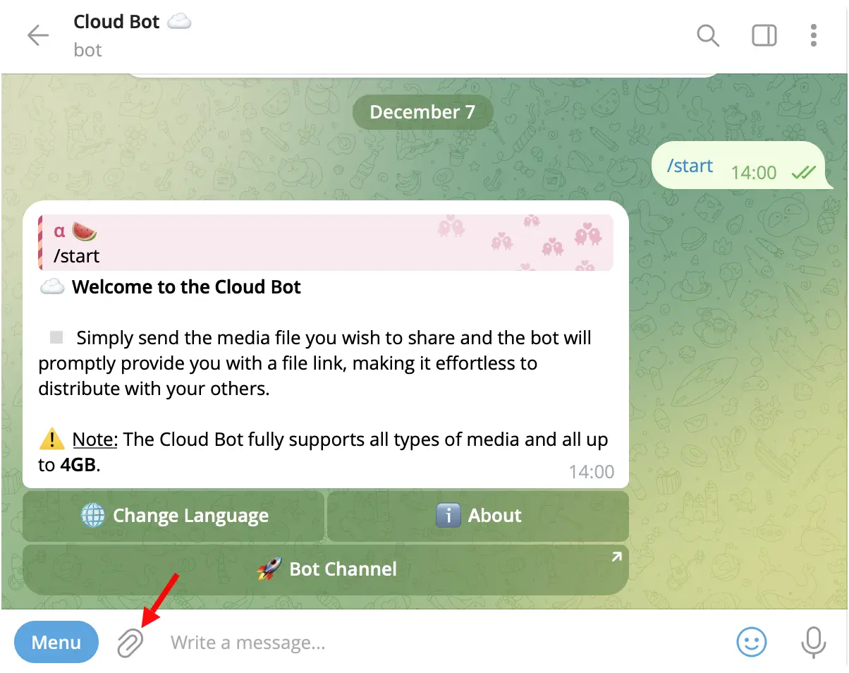 Cloud Bot 文件分享生成鏈接機器人