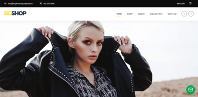 My Leather Jacket Online Store Website Image