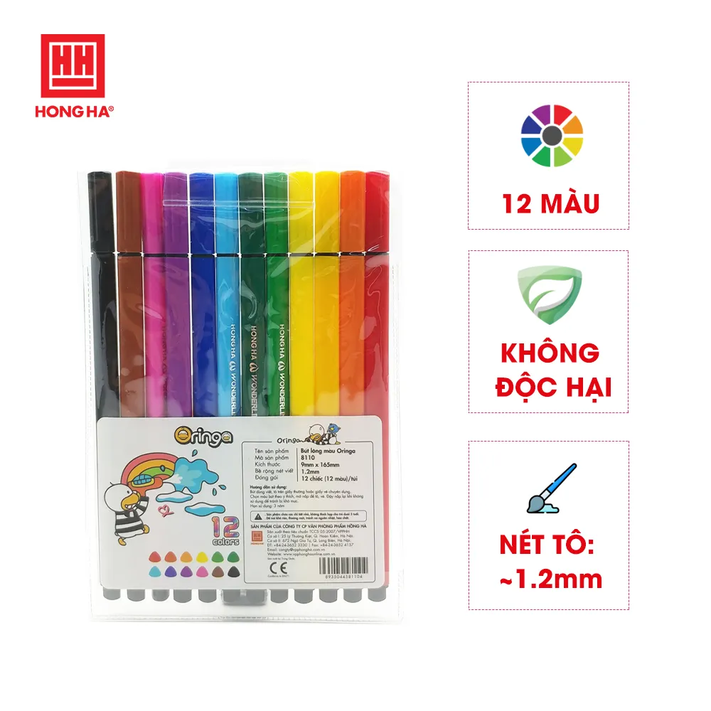 Bút lông màu Oringa 12 màu 8110 (24/144) ( x1 )