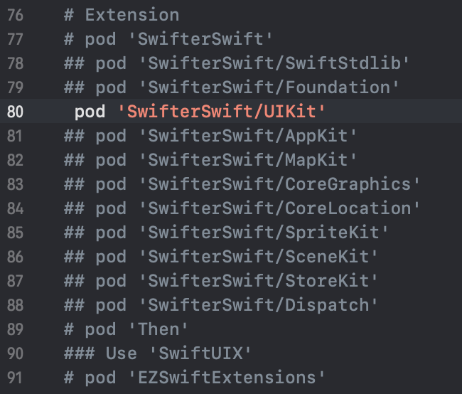 PodfileKit summarizes the common iOS (Swift) third-party frameworks on  GitHub (cocoapods) - 张赛东