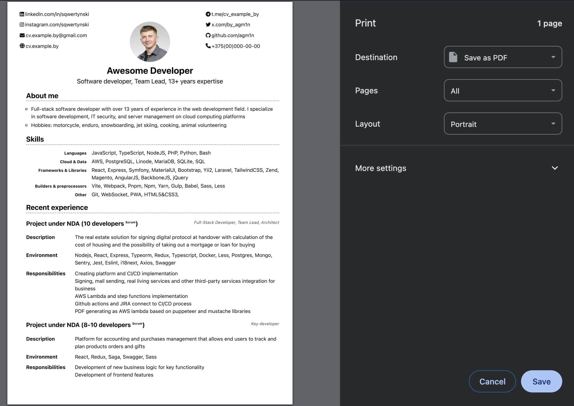 GitHub - agm1n/awesome-cv-builder: Here you can create your own awesome ...
