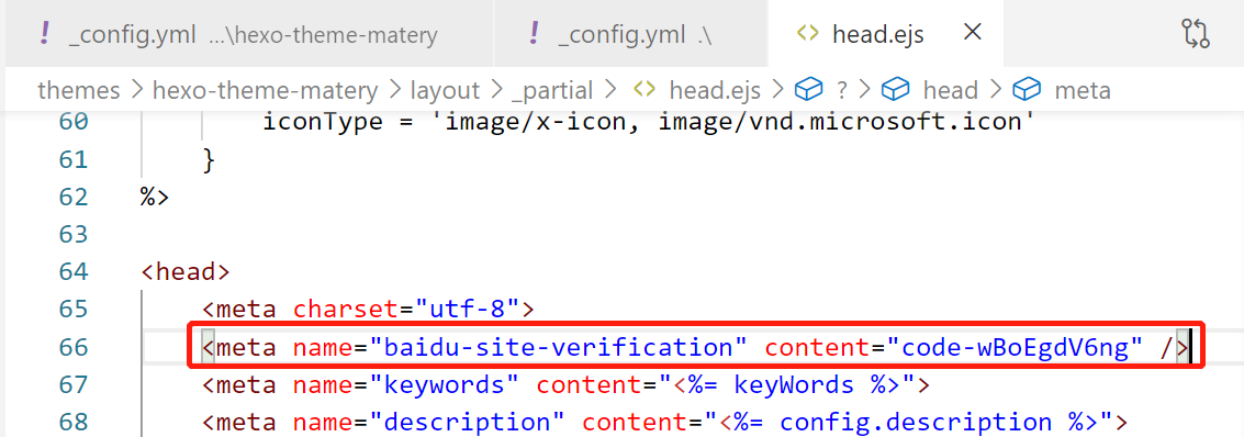 添加baidu-site-verification