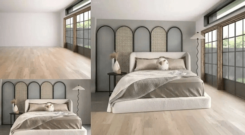 Put the bedin the emptyroom