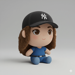 A soft, high-quality plush toy of the character in