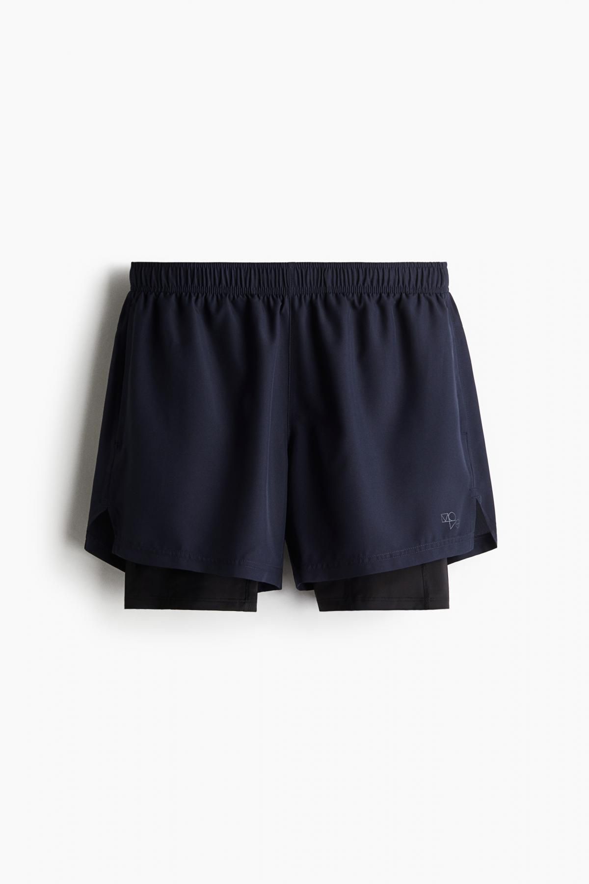 에이치앤엠 드라이무브 레이어드 러닝 쇼츠 1252016005 AZUL MARINO