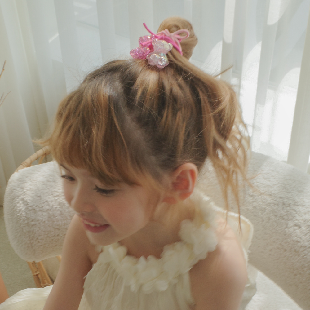 크리스탈베어링 헤어끈 유아머리끈