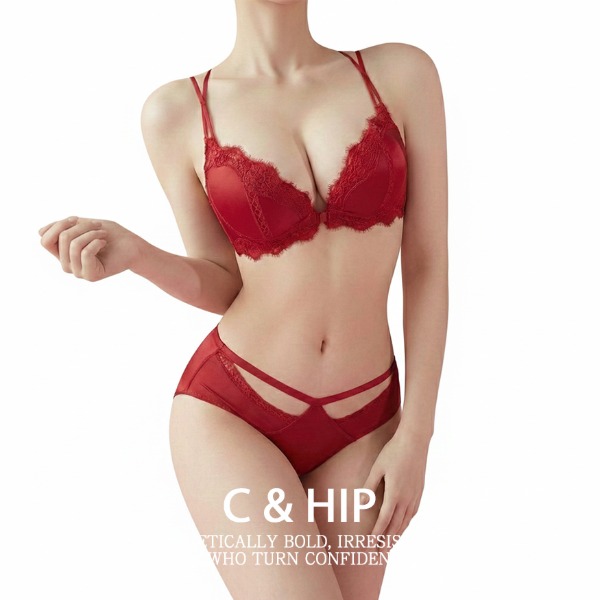 [볼륨] 앞후크 레이스 브라 팬티 세트 섹시 란제리 이벤트 3color