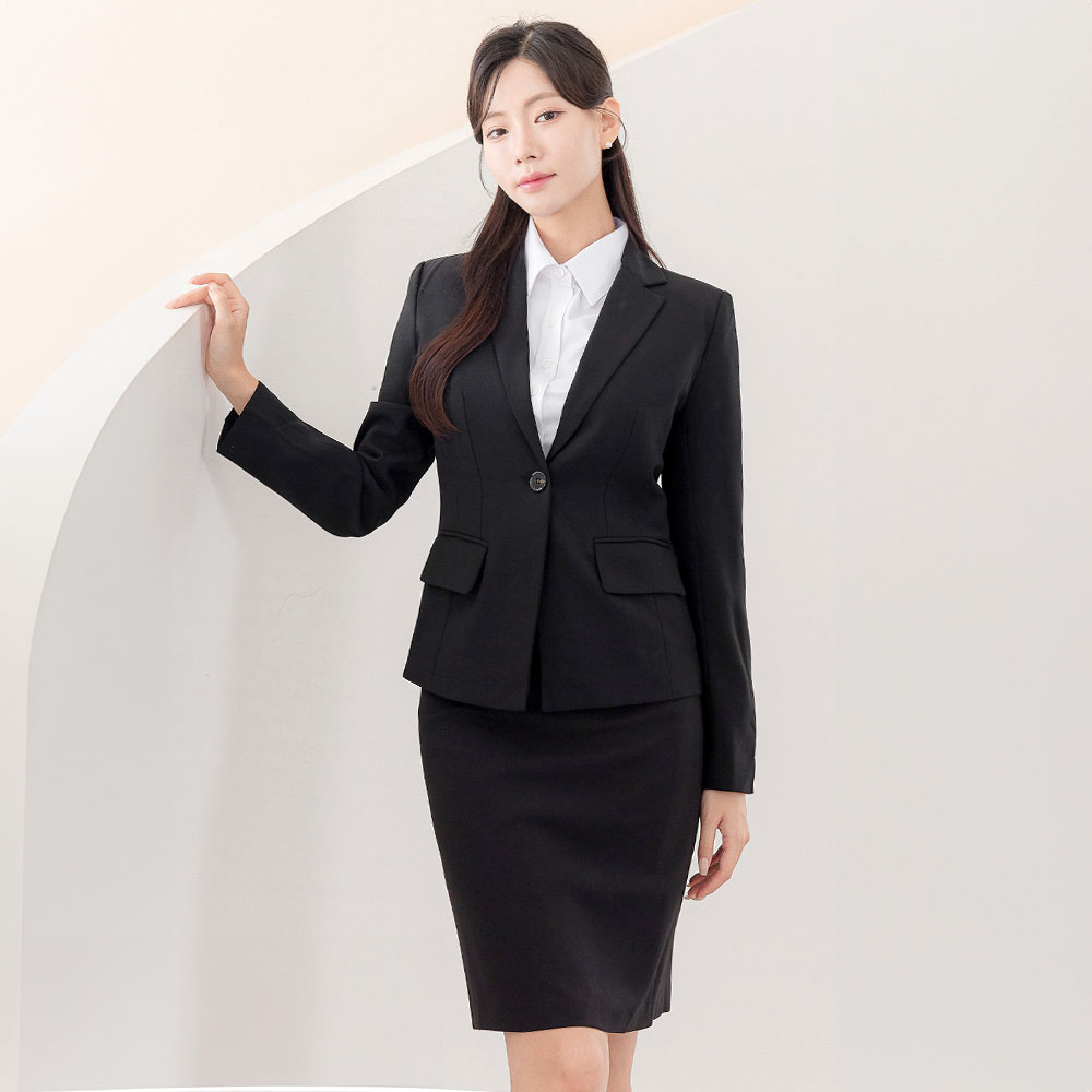 면접복장 여성 면접정장 세트 투피스 치마 [무지]