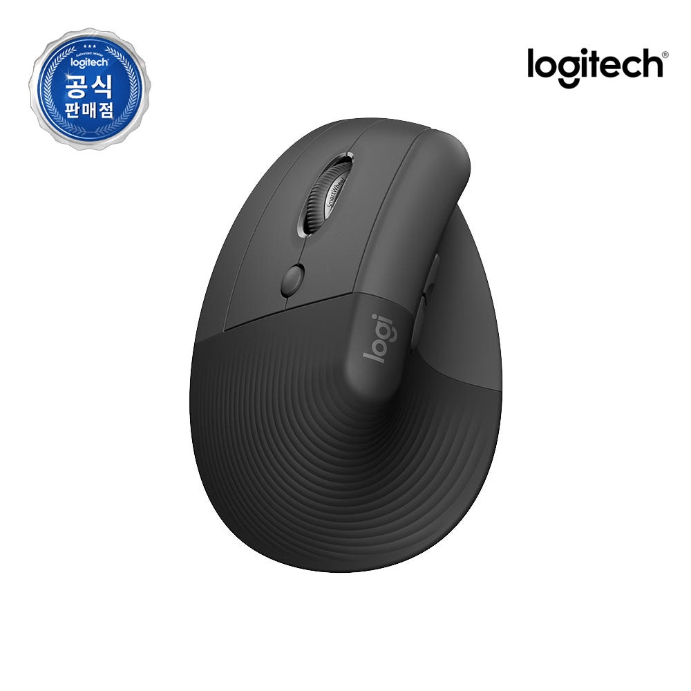 로지텍코리아 공식 LIFT LEFT 버티컬 무선 마우스 (왼손용) 그래파이트
