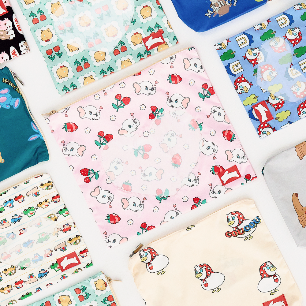 오우아스튜디오 어린이집 방수 투명 보냉 약 파우치 준비물 가방 2종 4종 세트