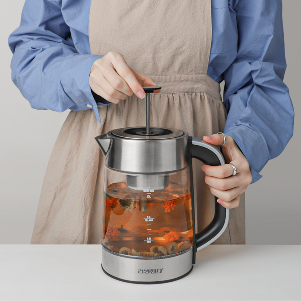 보온전기포트 유리 스텐 분유 커피 보리차 온도조절 티팟