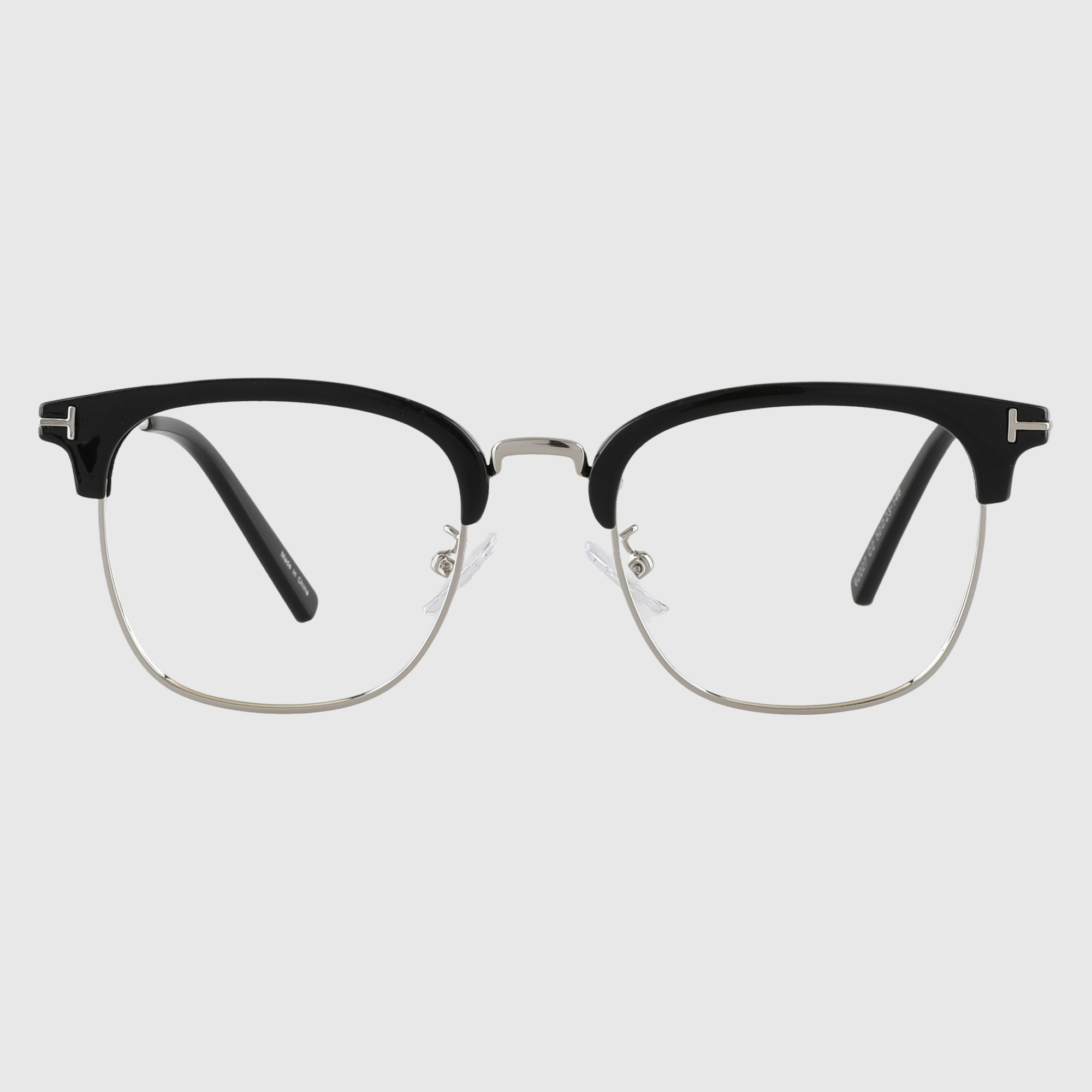 블루라이트차단 사각 하금테안경 반뿔테 반테 가벼운