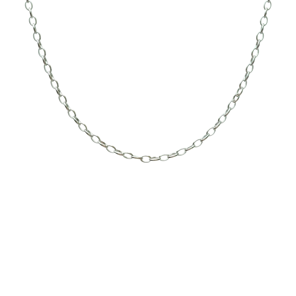 실버925 고방 오발 체인 목걸이