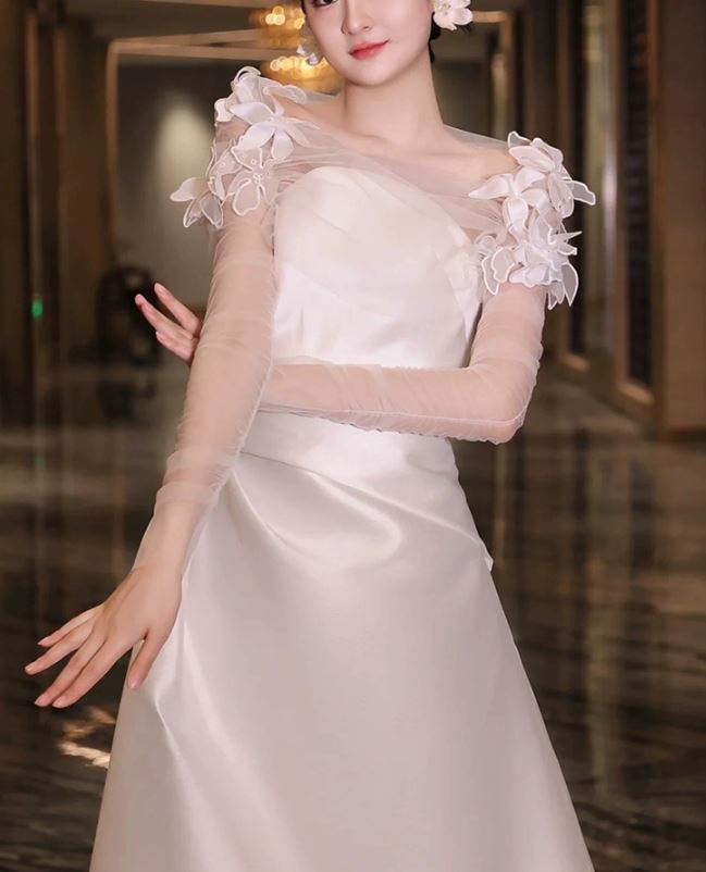 셀프 웨딩드레스 2부 새틴 이브닝 야외촬영 제주 드레스