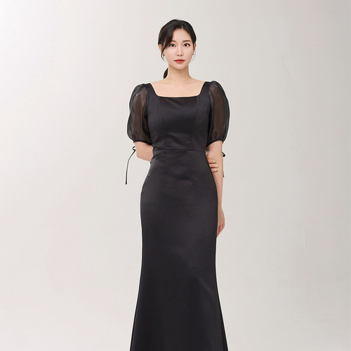 로실리 블랙 머메이드 이브드레스 대여 러블리 웨딩촬영드레스 브라이덜샤워 연말파티의상대여