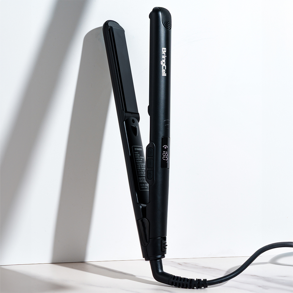 브링셀 볼륨 고데기 앞머리 판고데기 미용실 웨이브 티타늄 매직기