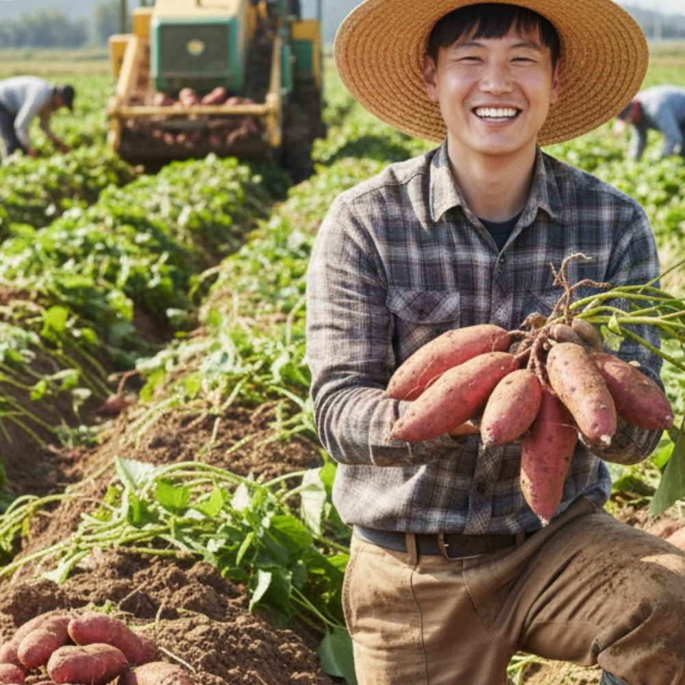 해남 황토 퍽퍽한 밤고구마 중, 2kg, 1개