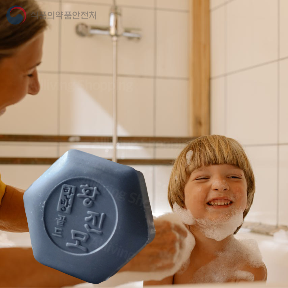 유아 아기 천연 한방 저자극 안심 프리미엄 골드 황진모 비누 100g, 1개