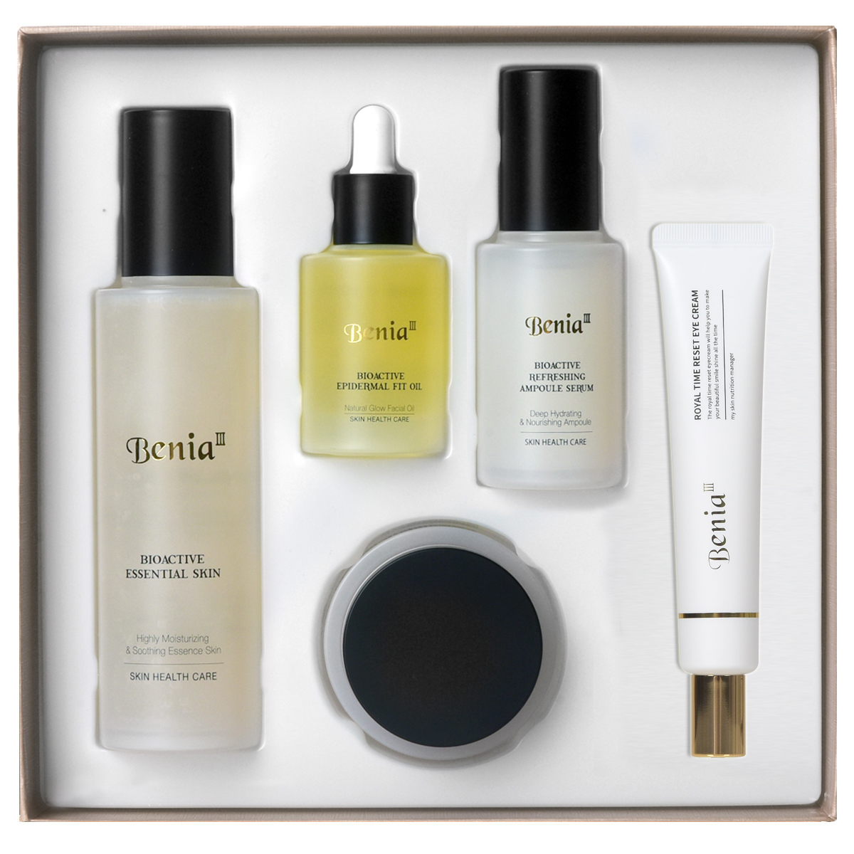 베니아3 바이오액티브 여성 기초 5종 세트(오일 포함)