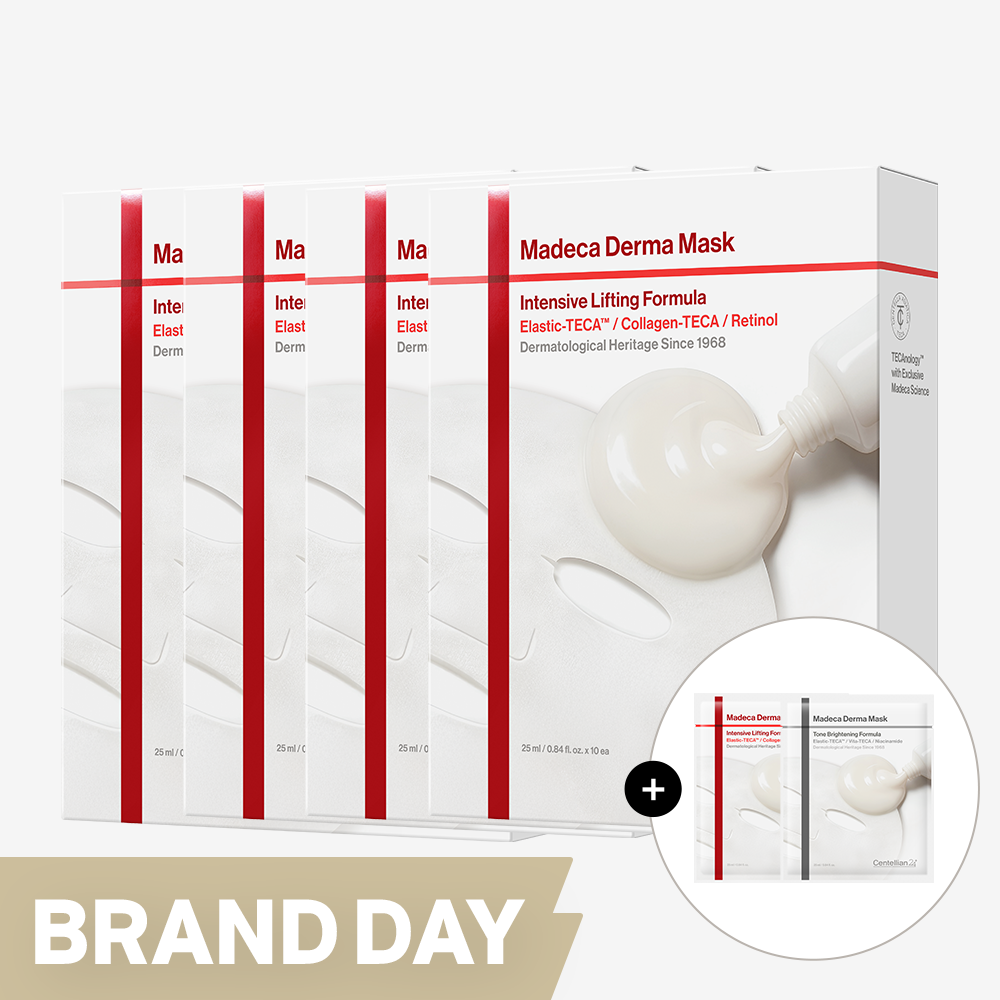 동국제약 센텔리안24 마데카 더마마스크 인텐시브 리프팅 포뮬러 10매 x 4박스+마스크팩 2매 / 1일 1팩, 순면, 저자극, 리프팅 안티에이징 탄력 광채 수분 피부 보습에 도움