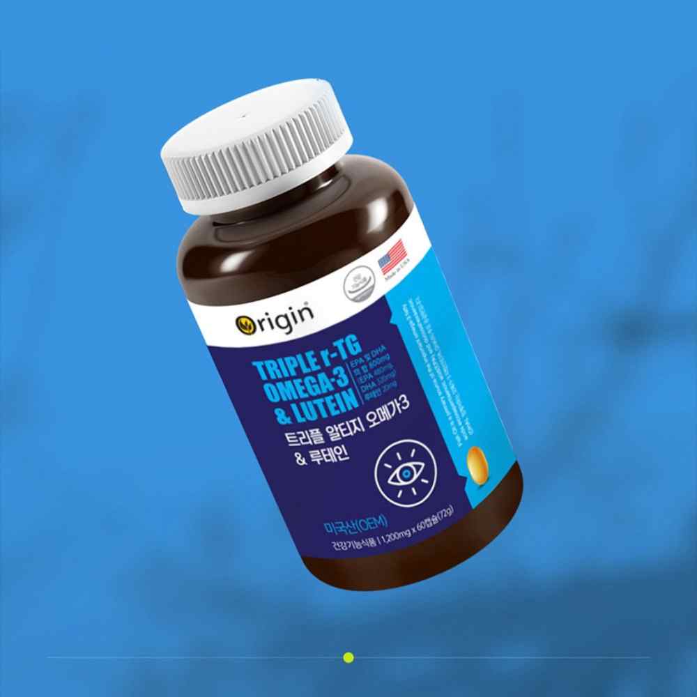오리진 트리플 알티지 오메가3 앤 루테인 1200mg x 60캡슐 (2개월분)