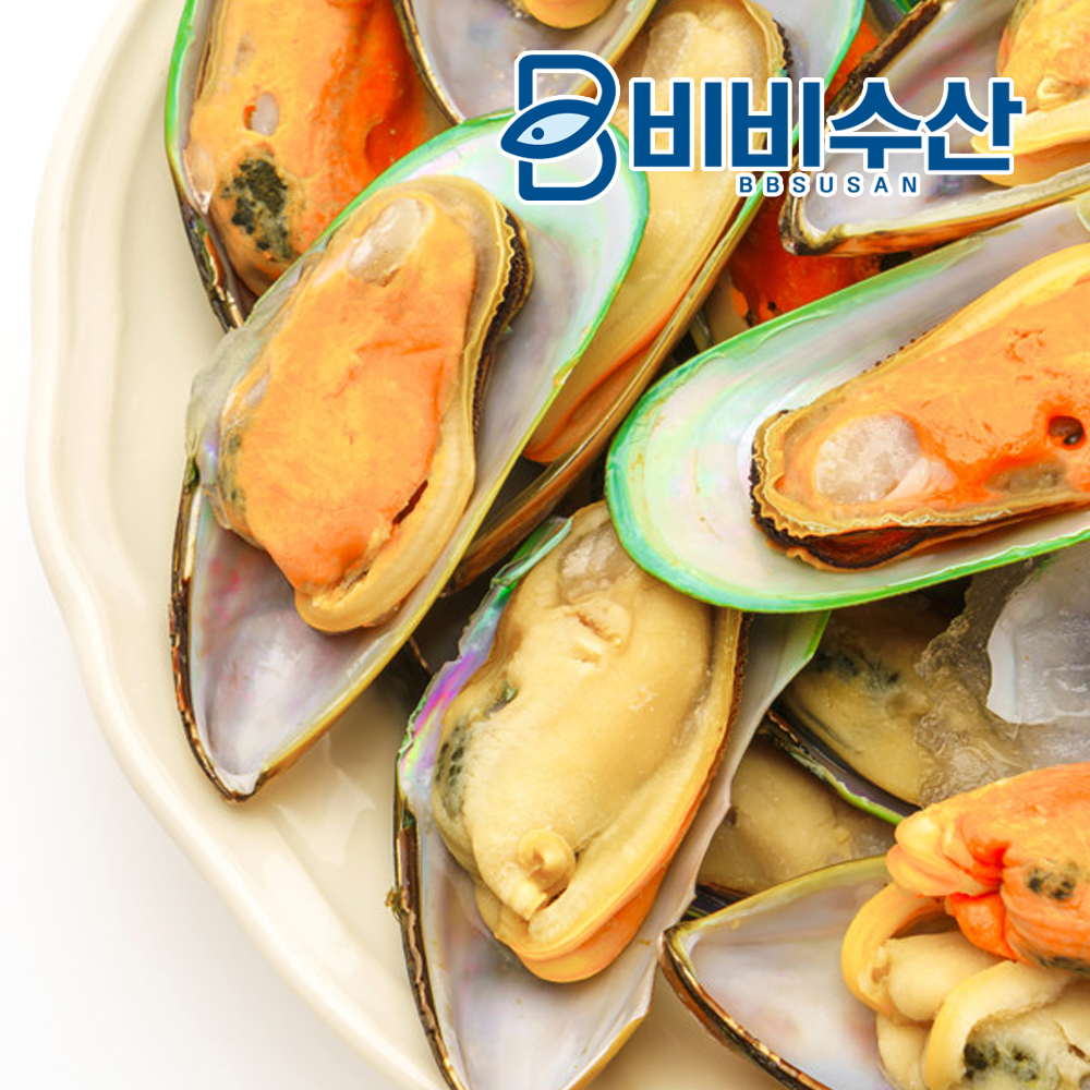 반탈각 그린홍합 800g, 1개