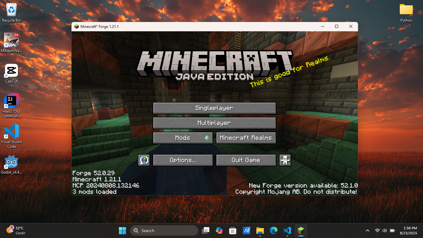 Minecraft Windowed Mode
