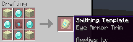 Smithing template eye armor trim