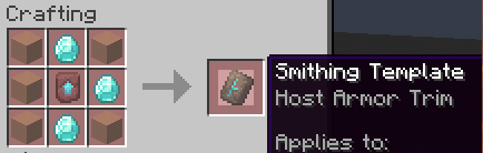 Smithing template host armor trim