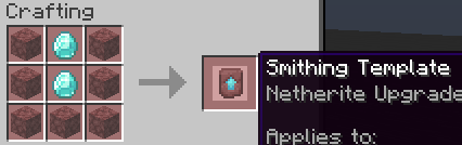 Smithing template netherite upgrade