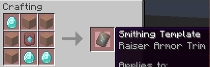 Smithing template raiser armor trim