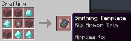 Smithing template rib armor trim