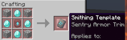 Smithing template sentry armor trim