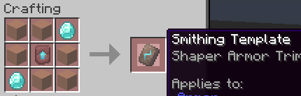 Smithing template shaper armor trim