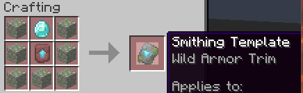 Smithing template wild armor trim