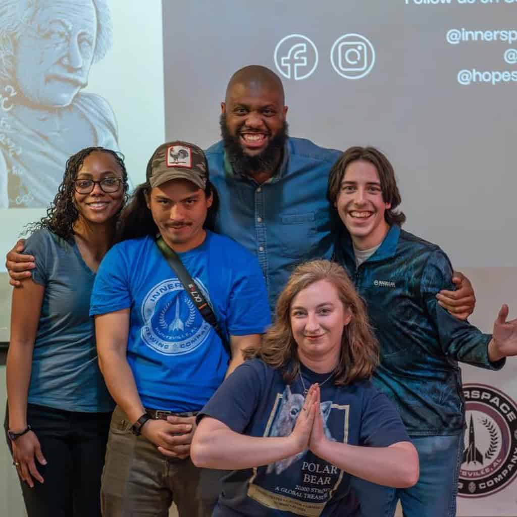 Left to right: Nikki Johnson, Alex Zee, Jonathan Silver, Charles Hood, Hope Rangel