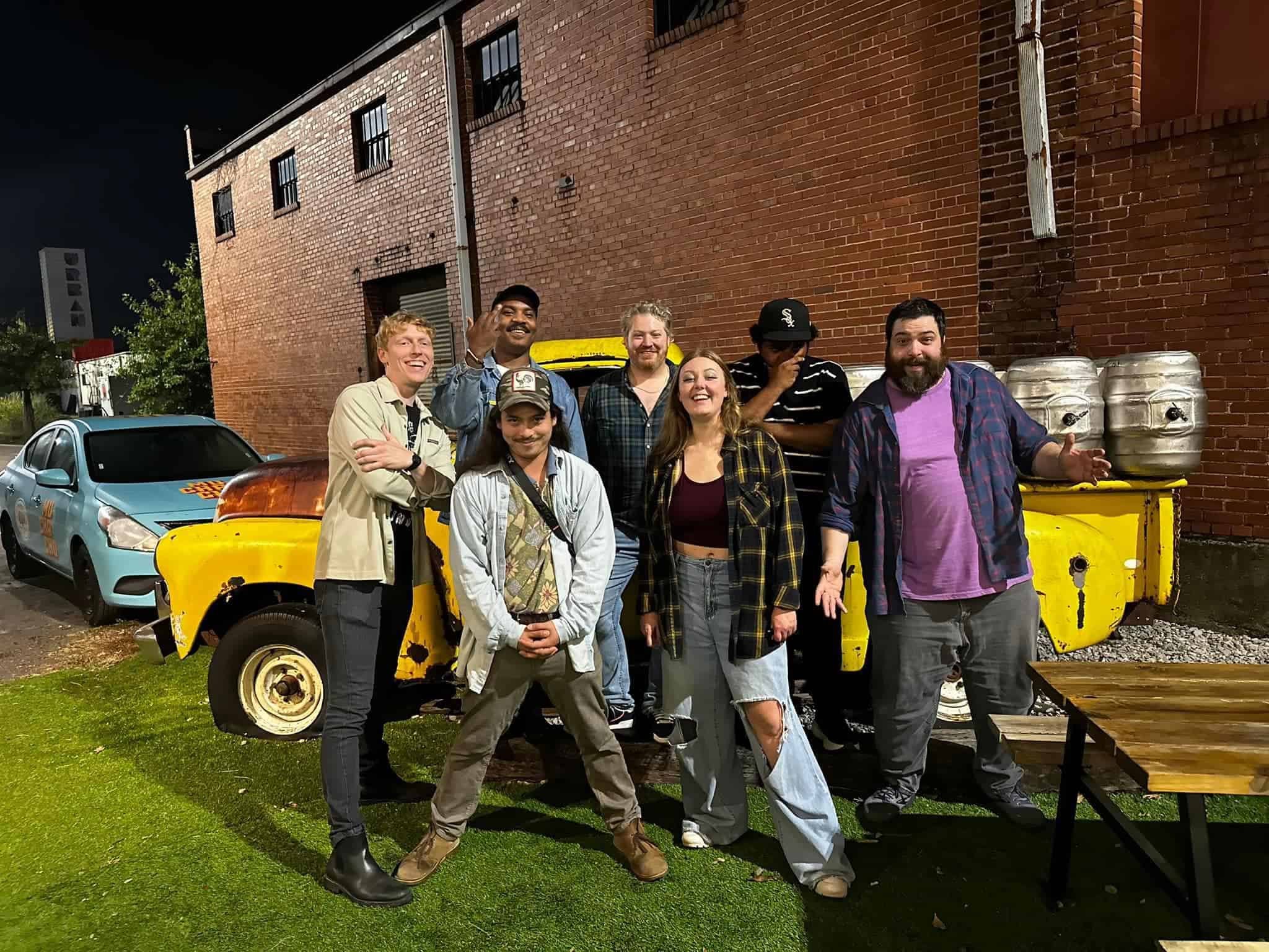Left to right: Keenan Worthington, Travis Jones, Alex Zee, Chris Ivey, Rayna Cahill, Kenny H, Matt Harris